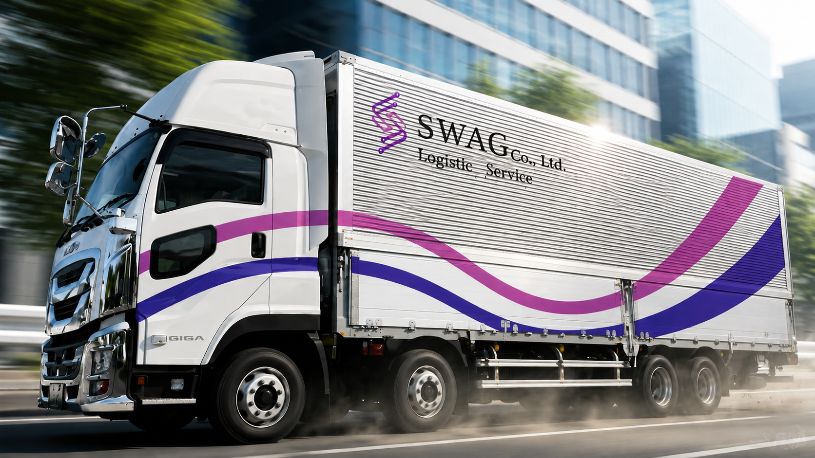 株式会社SWAGのトラック走行イメージ - 高品質で迅速な物流サービス